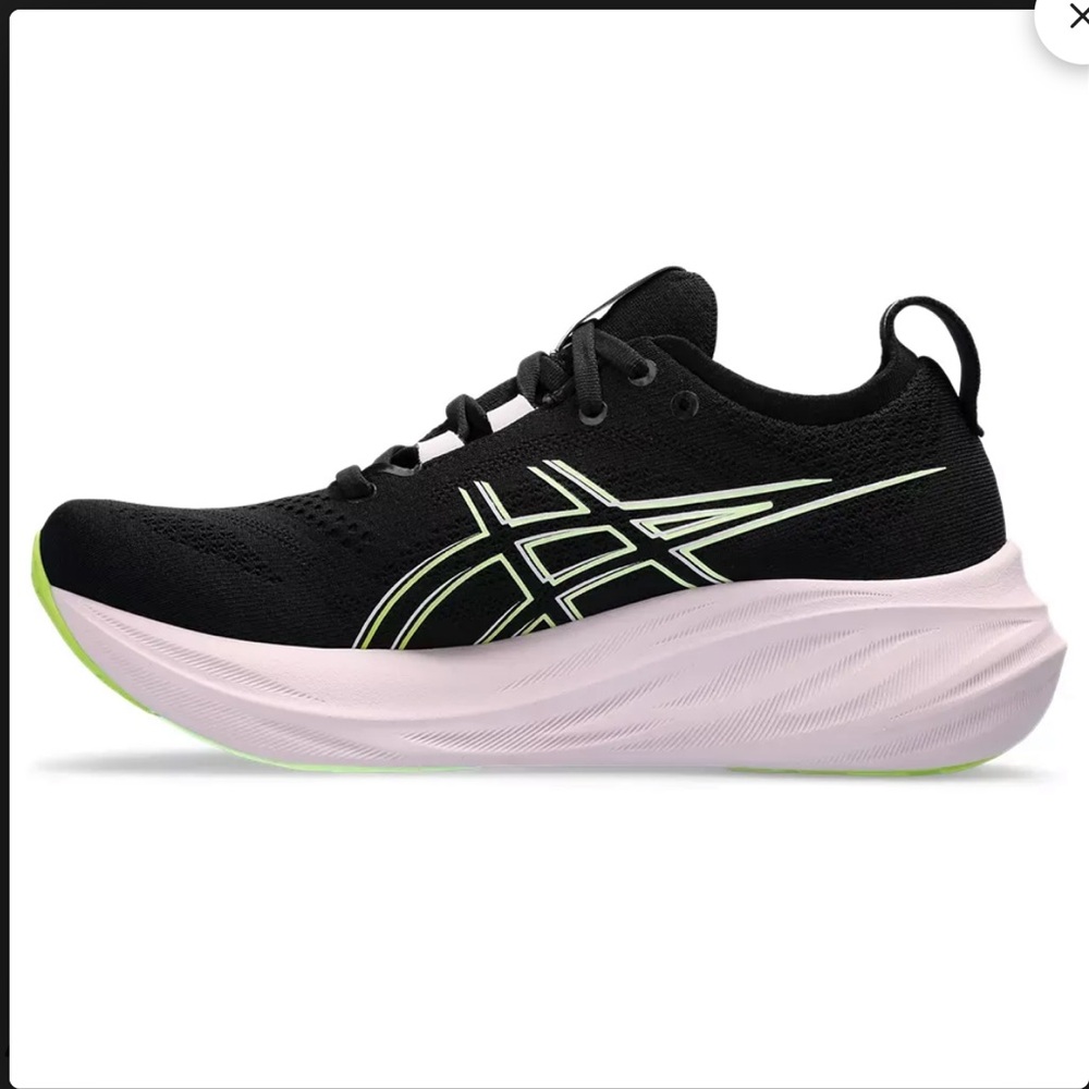 Women's ASICS Gel Nimbus 26 'Black Neon Lime Running Shoes Size 10.5 - Picture 3 of 15